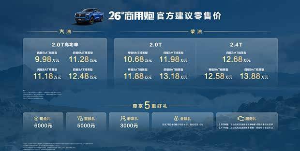 2026款长城商用炮亮相广州车展起售价998万元(图1)